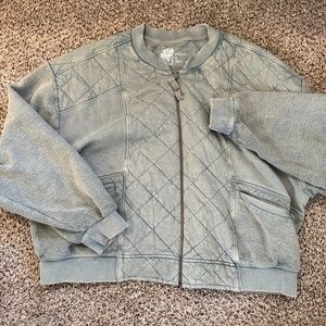 Sage green bomber jacket